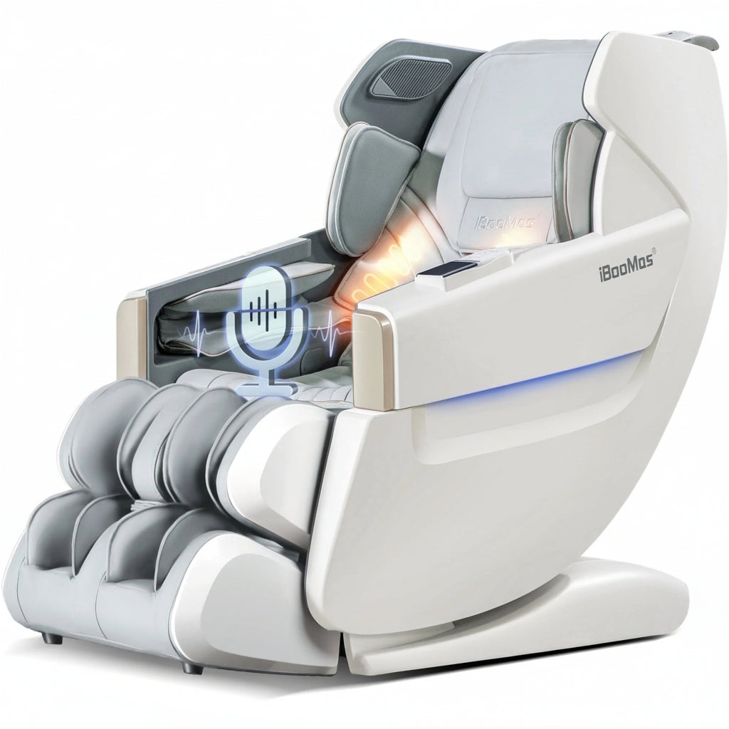 iBooMas Luxury 4D Full Body Massage Chair with Zero Gravity, Heat, Bluetooth, and App Control