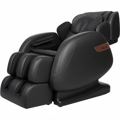 OS Champ Luxury Zero Gravity Full Body Massage Chair with L-Track and Bluetooth, Cream/Taupe