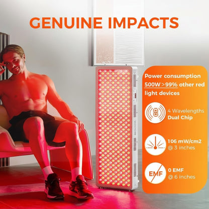 BestQool Pro300 Red and Near-Infrared Light Panel with 4 Wavelengths, 300 LEDs, and Modular Design